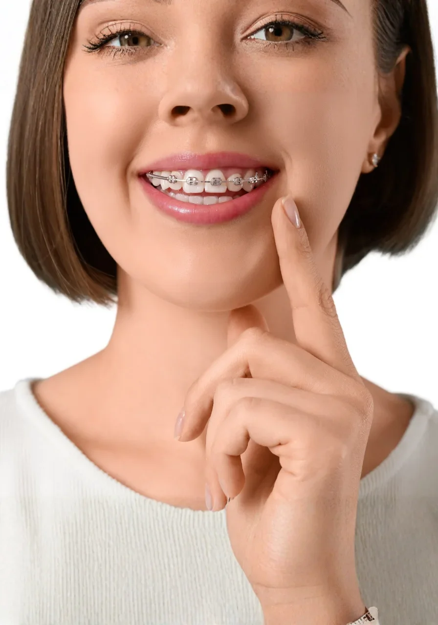 Straight teeth with braces