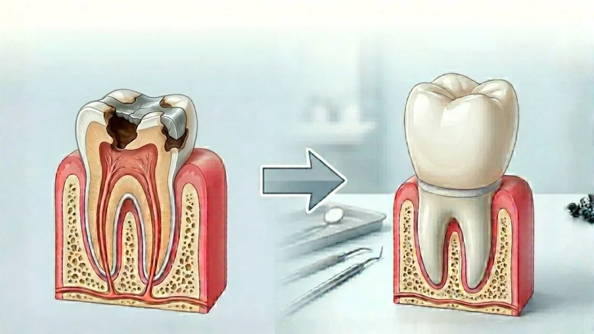 Large cavities or failed fillings