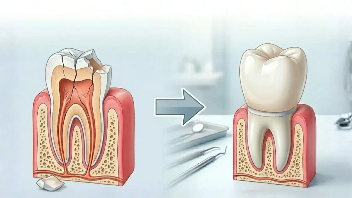 Cracked or broken tooth —