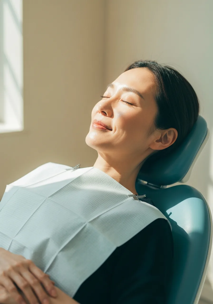 Relaxed patient under sedation dentistry
